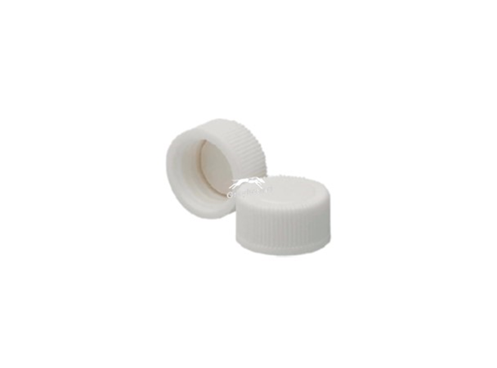 Picture of 8-425 Screw Cap, Solid Top, White Polypropylene